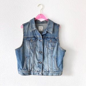 Old Navy Classic Blue Denim Vest Size Large